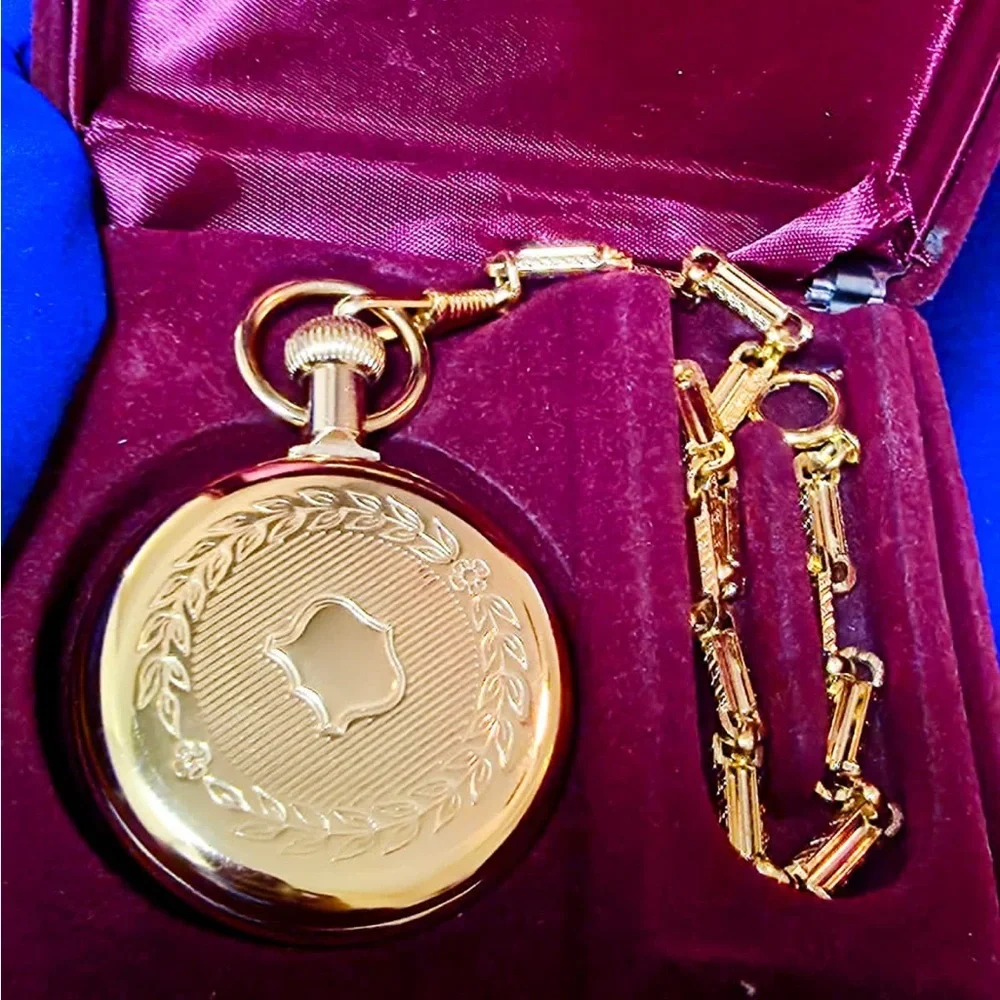 Westclox Vintage Gold Tone Manual Wind Pocket Watch - Read Details - Picture 6 of 6